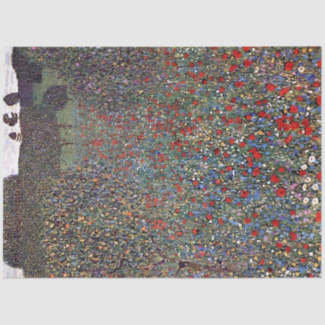 Papier Mousseline Mohnfeld, Gustav Klimt (Recto)