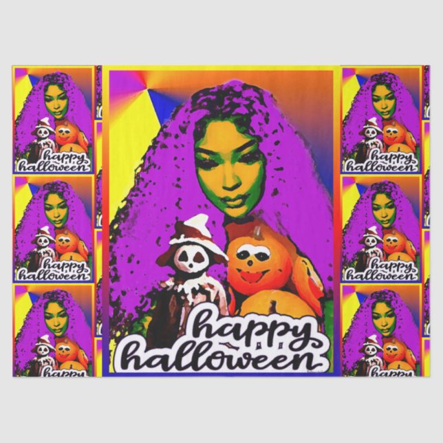 Papier Mousseline Moi et mes amis d'Halloween (Recto)