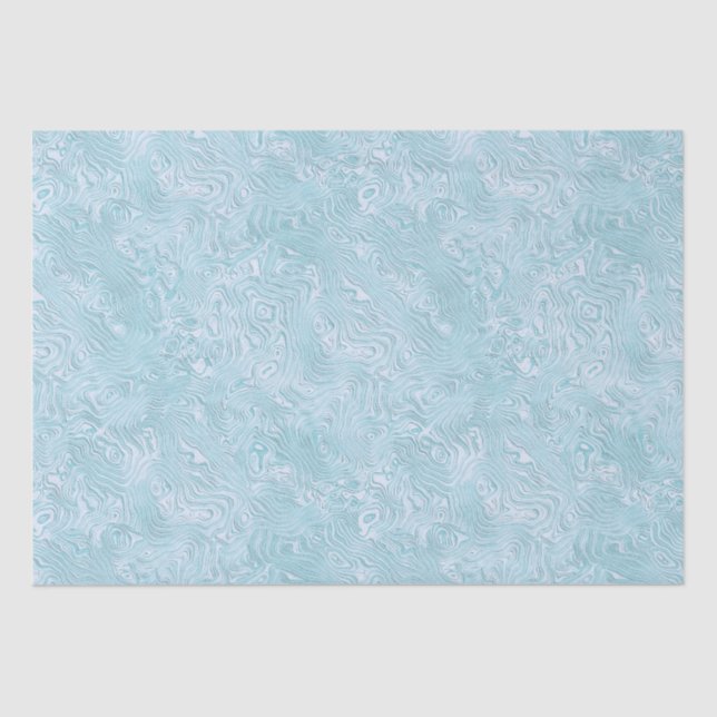 Papier Mousseline Moire de soie petit Motif à Bright Aqua (Recto)