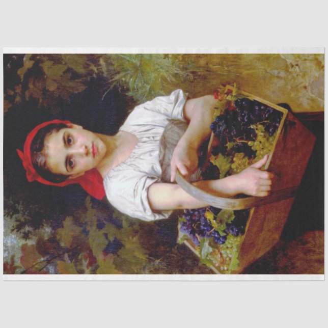 Papier Mousseline Moissonneuse, Bouguereau (Recto)