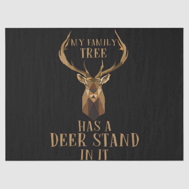 Papier Mousseline Mon Arbre Familial A Un Deer Stand Dans La Chasse (Recto)