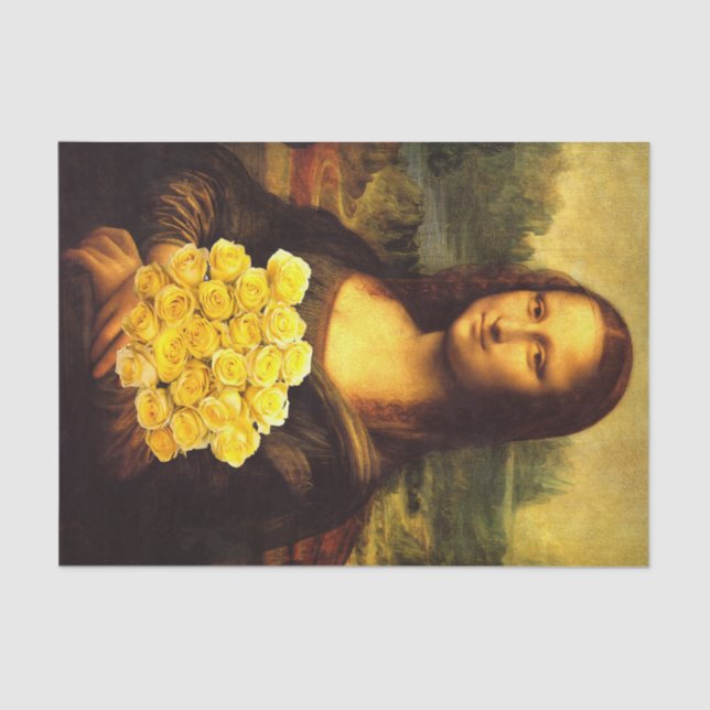 Papier Mousseline Mona Lisa aime les Roses (Recto)