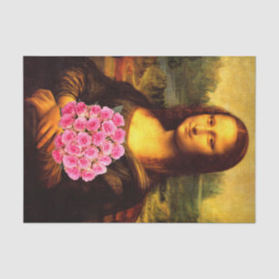 Papier Mousseline Mona Lisa aime les roses roses roses