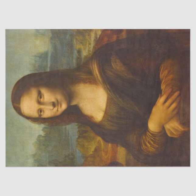 Papier Mousseline Mona Lisa, La Joconde par Leonardo da Vinci (Recto)