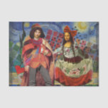 Papier Mousseline Mona Lisa Romantic Funny Art coloré<br><div class="desc">Cette merveilleuse invitation prend des éléments de la Mona Lisa et de Van Gogh's Starry nuit pour faire un thème mariage exceptionnellement unique et fantasque stationnaire pour une invitation, merci, numéro de table, et plus encore! Mona Lisa - Cette image présente la Mona Lisa avec son homme, dansant dans la...</div>