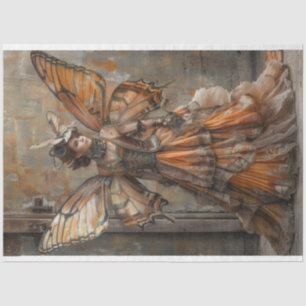 Papier Mousseline Monarque papillon fée découpage