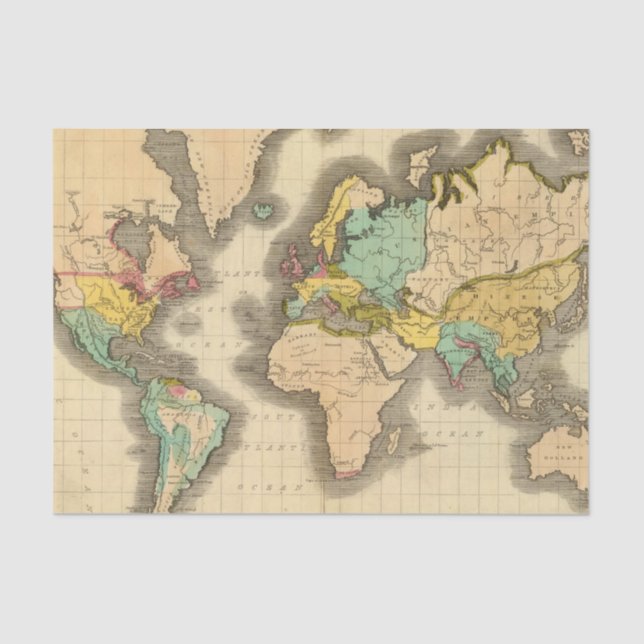 Papier Mousseline Monde 6 (Recto)