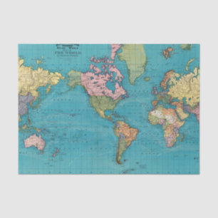 Papier Mousseline Monde, la projection de Mercator