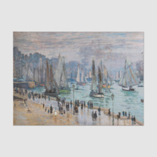 Papier Mousseline Monet - Bateaux de pêche au départ du port, Le Hav