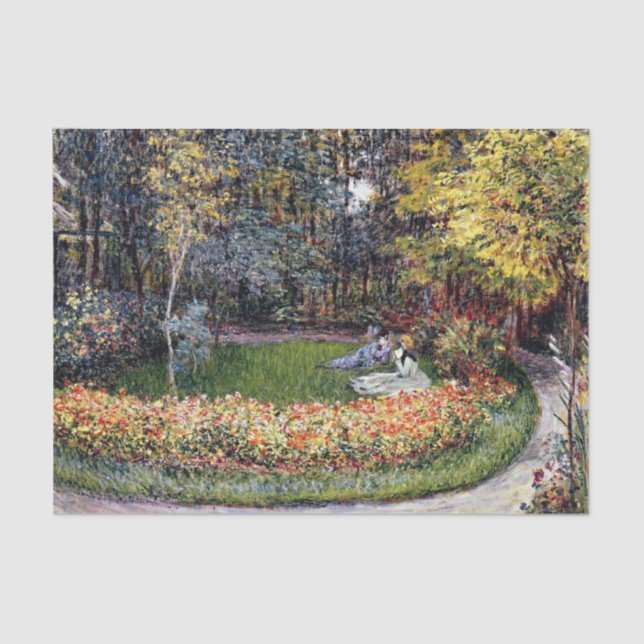 Papier Mousseline Monet - Dans le Jardin, célèbre peinture (Recto)