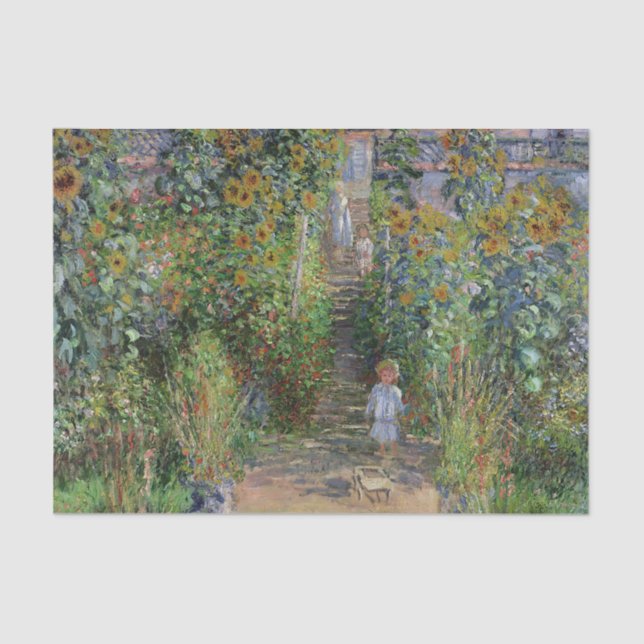 Papier Mousseline Monet Garden Vetheuil Impressionim Peinture (Recto)