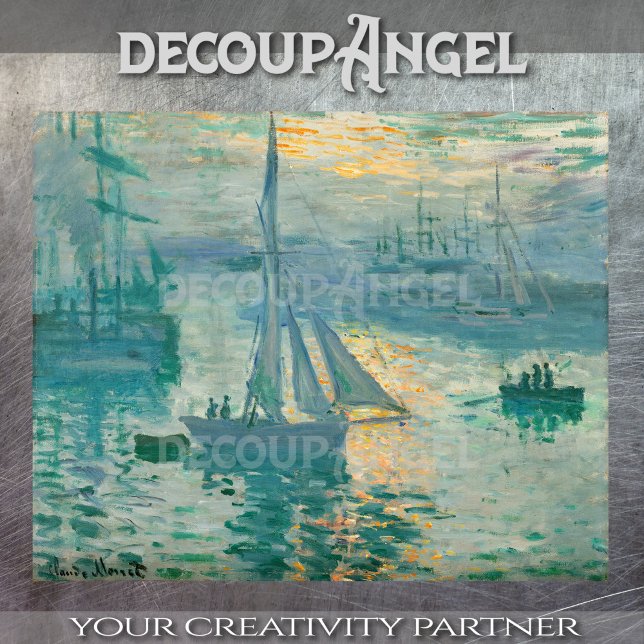 Papier Mousseline Monet - Lever de soleil avec découpage d'expéditio (Créateur téléchargé)