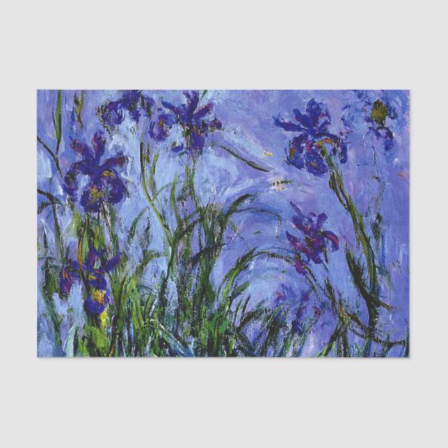 Papier Mousseline Monet - Lilac Irises (Recto)