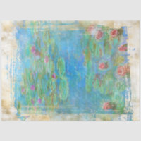 ** Monet Lily Pond Floral Vintage Decoupage AR23  