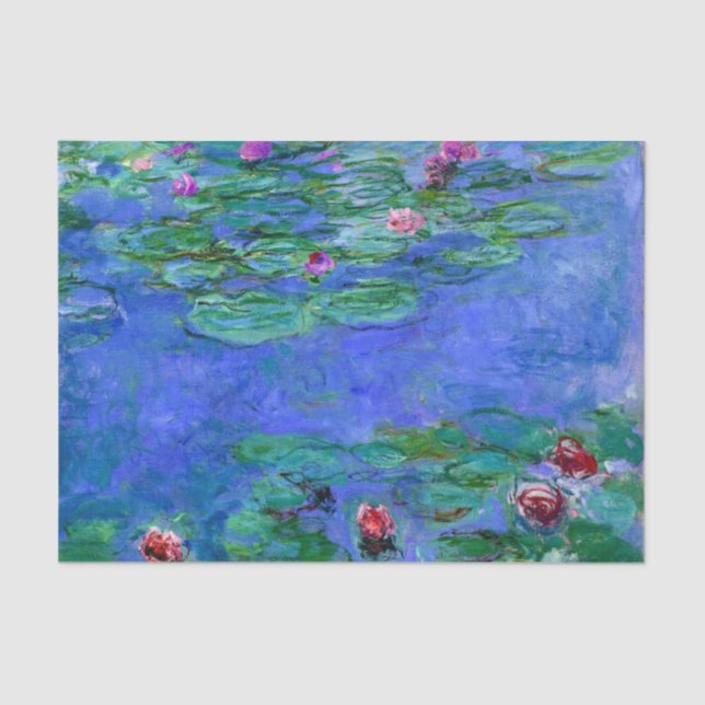 Papier Mousseline Monet - Lys d'eau (rouge) (Recto)