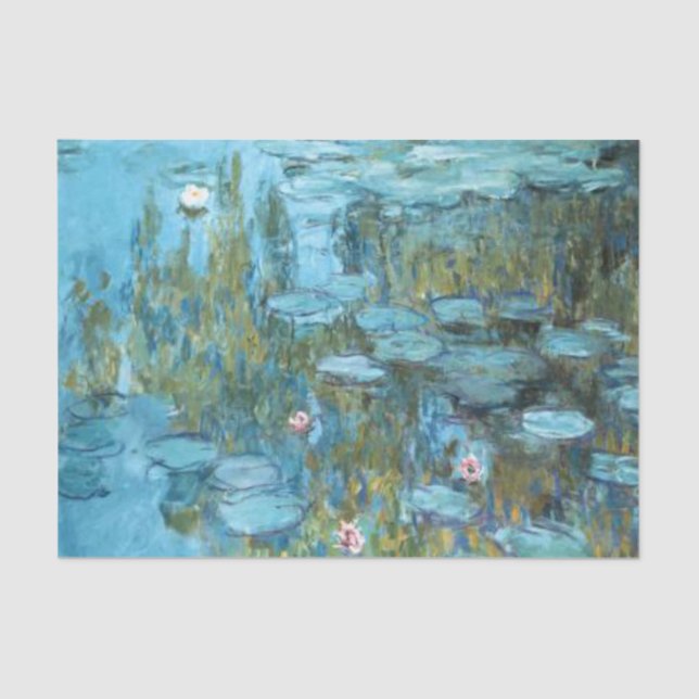 Papier Mousseline Monet - Lys d'eau (turquoise), 1915 (Recto)