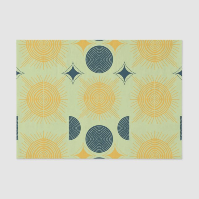 Papier Mousseline Monnaie céleste du soleil de Boho (Recto)