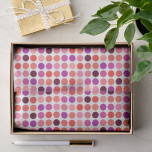 Papier Mousseline Monogramme coloré chic de motif de pois