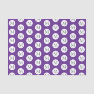 Papier Mousseline Monogramme de point Polka violet