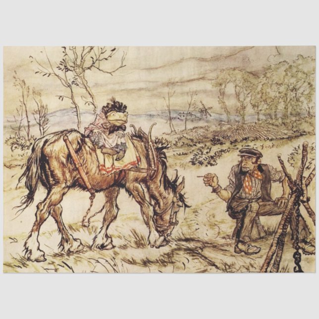 Papier Mousseline Monsieur Toad et la Gitane par Arthur Rackham (Recto)