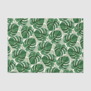 Papier Mousseline Monstère verte Feuille tropicale