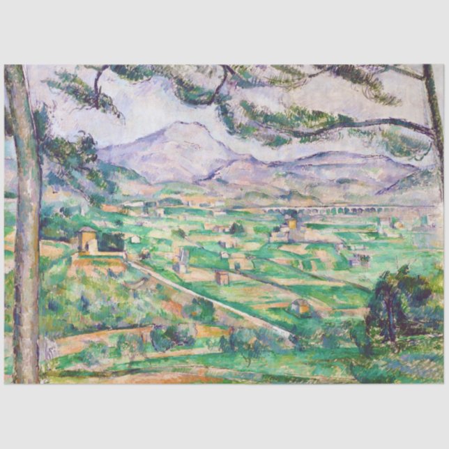 Papier Mousseline Mont Sainte-Victoire, Paul Cezanne (Recto)