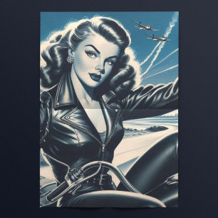 Papier Mousseline Montage vintage de moto