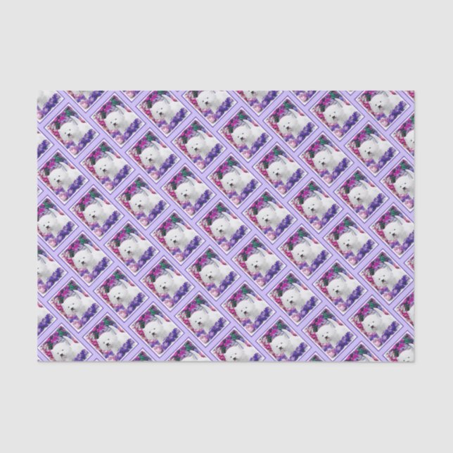 Papier Mousseline Montagne Terrier blanc occidentale peignant l'art (Recto)