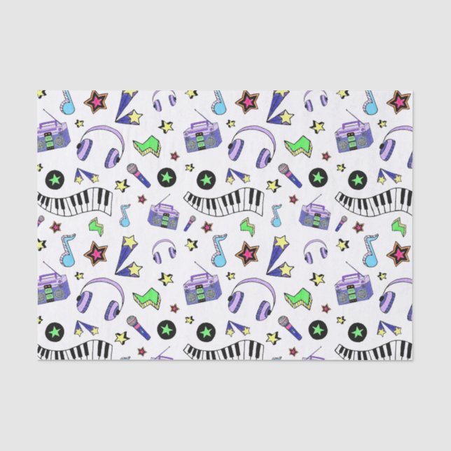 Papier Mousseline Montez la musique (Recto)
