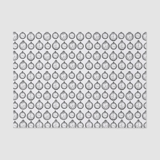 Papier Mousseline Montres de poche vintages (Recto)