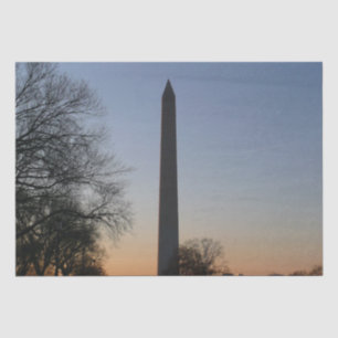 Papier Mousseline Monument Washington au coucher du soleil à DC