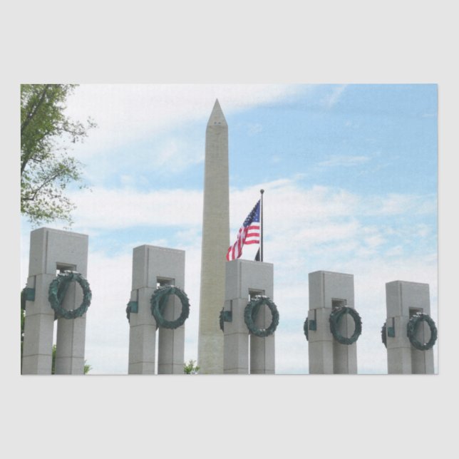 Papier Mousseline Monument Washington et mémorial de la Seconde Guer (Recto)