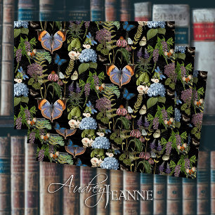 Papier Mousseline Moody Floral Meadow Butterfly Ephemera Decoupage
