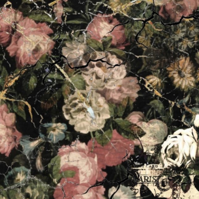 Papier Mousseline Moody Flowers Tissus Papier (Moody Flowers Decoupage Paper by FashionLook4u)