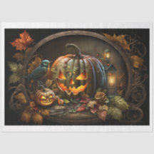 Moody Halloween Citrouille Tissue Paper