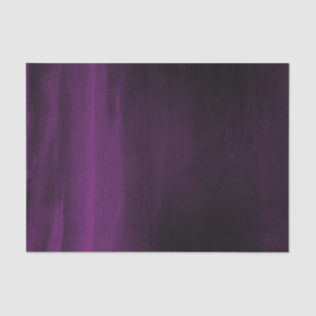 Papier Mousseline Moody Purple Plum Moderne Aquarelle Chic Élégant (Recto)