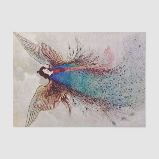 Papier Mousseline « Moon Maiden » Art de fée par Warwick Goble (Recto)