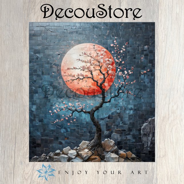 Papier Mousseline Moonlit Blossom Decoupage (Créateur téléchargé)