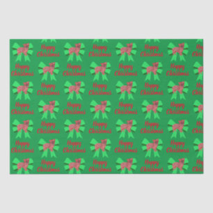 Papier Mousseline Morkie Green Christmas Silhouette Chien & Green Bo