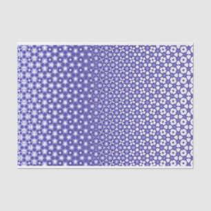 Papier Mousseline morphing géométrique bleu et blanc