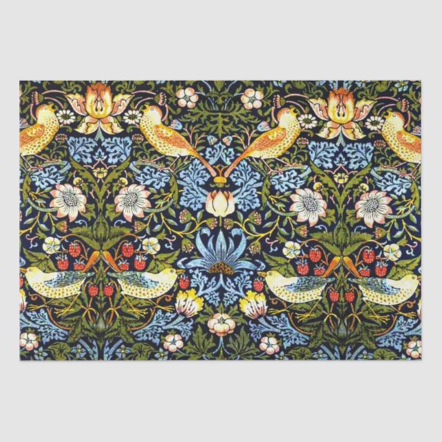 Papier Mousseline Morris - Thief aux fraises (Recto)