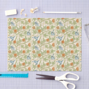Papier Mousseline Morris' Trellis 1862 Fleur Vintage et Motif d'oise