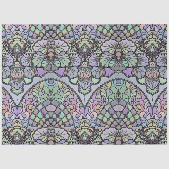 Papier Mousseline Mosaïque abstraite de pansement (Recto)