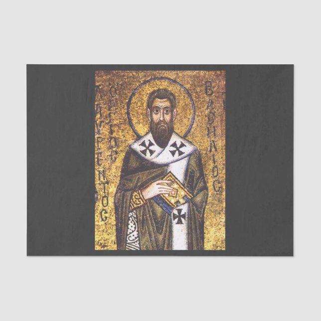 Papier Mousseline Mosaïque de saint Basile le Grand (Recto)