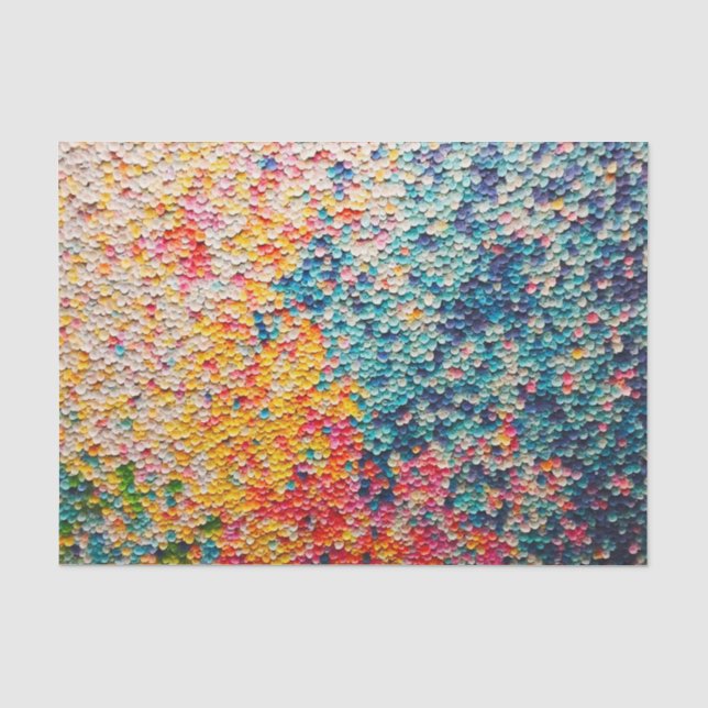 Papier Mousseline Mosaïque de texture arc-en-ciel (Recto)