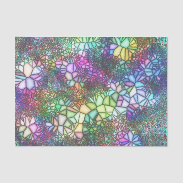 Papier Mousseline Mosaïque de verre (Recto)