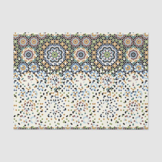 Papier Mousseline Mosaïque incrustée (Recto)