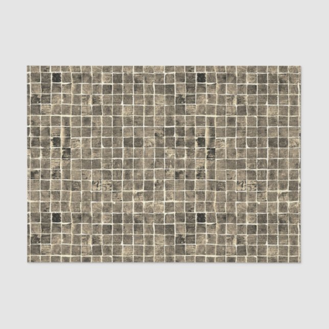 Papier Mousseline Mosaïque Motif doré Beige Texture do-it-yourself L (Recto)