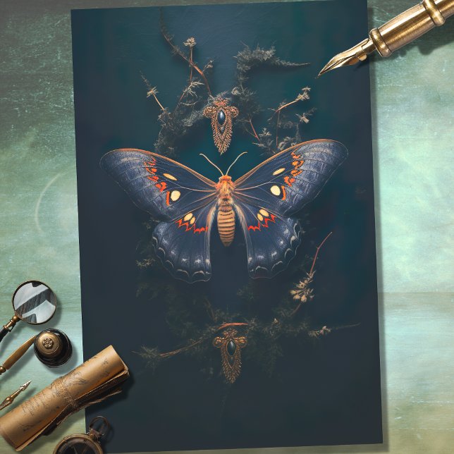 Papier Mousseline Moth Dark Academia 1 Document de découpage (Créateur téléchargé)