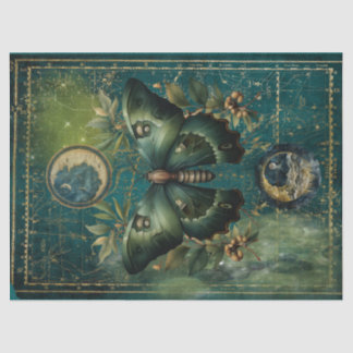 Papier Mousseline Moth et Lune lunaire